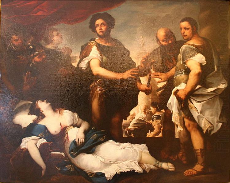 Luca  Giordano La mort de Lucrece china oil painting image